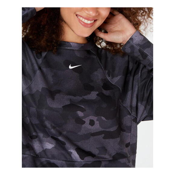Nike Women's Dri-FITCharcoal  Camo Training Top (CJ7746-010) Size XL - Picture 3 of 3